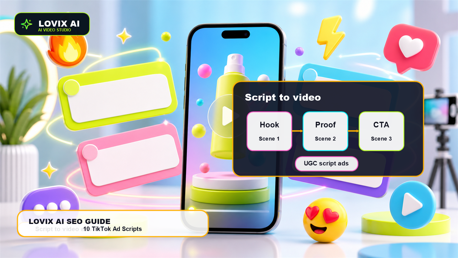 10 TikTok ad scripts that convert in 2026 LOVIX AI cover