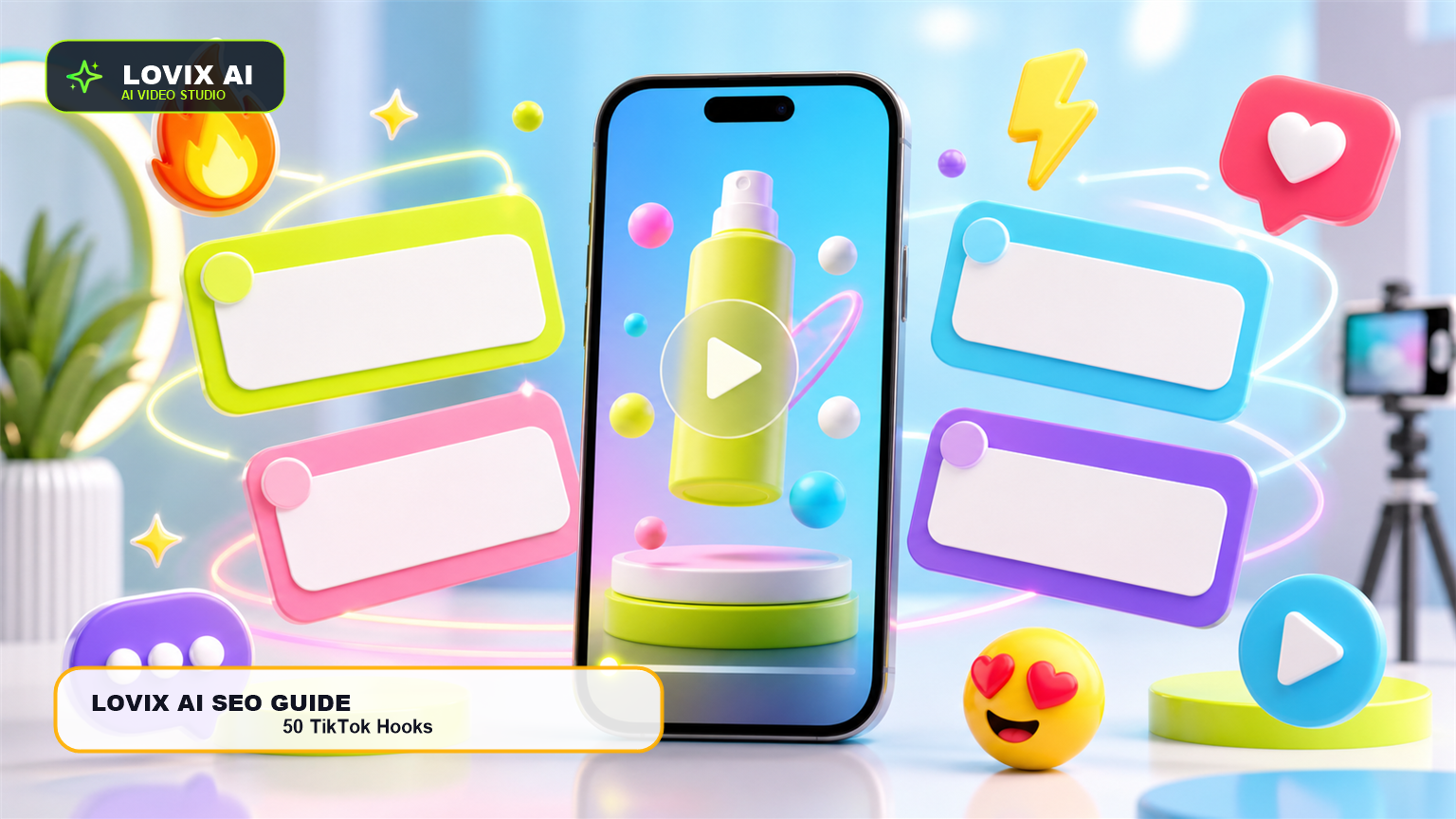 50 TikTok hooks that stop the scroll LOVIX AI cover