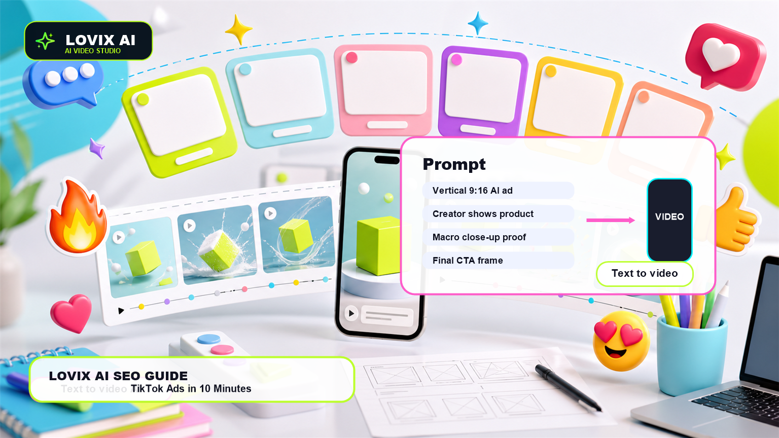 Create TikTok ads in 10 minutes with AI LOVIX AI cover