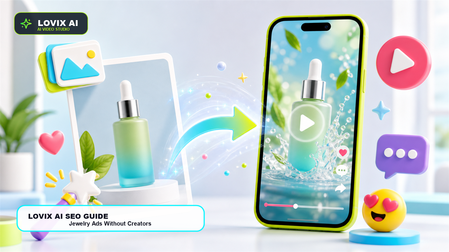 Jewelry product ads without hiring creators LOVIX AI cover