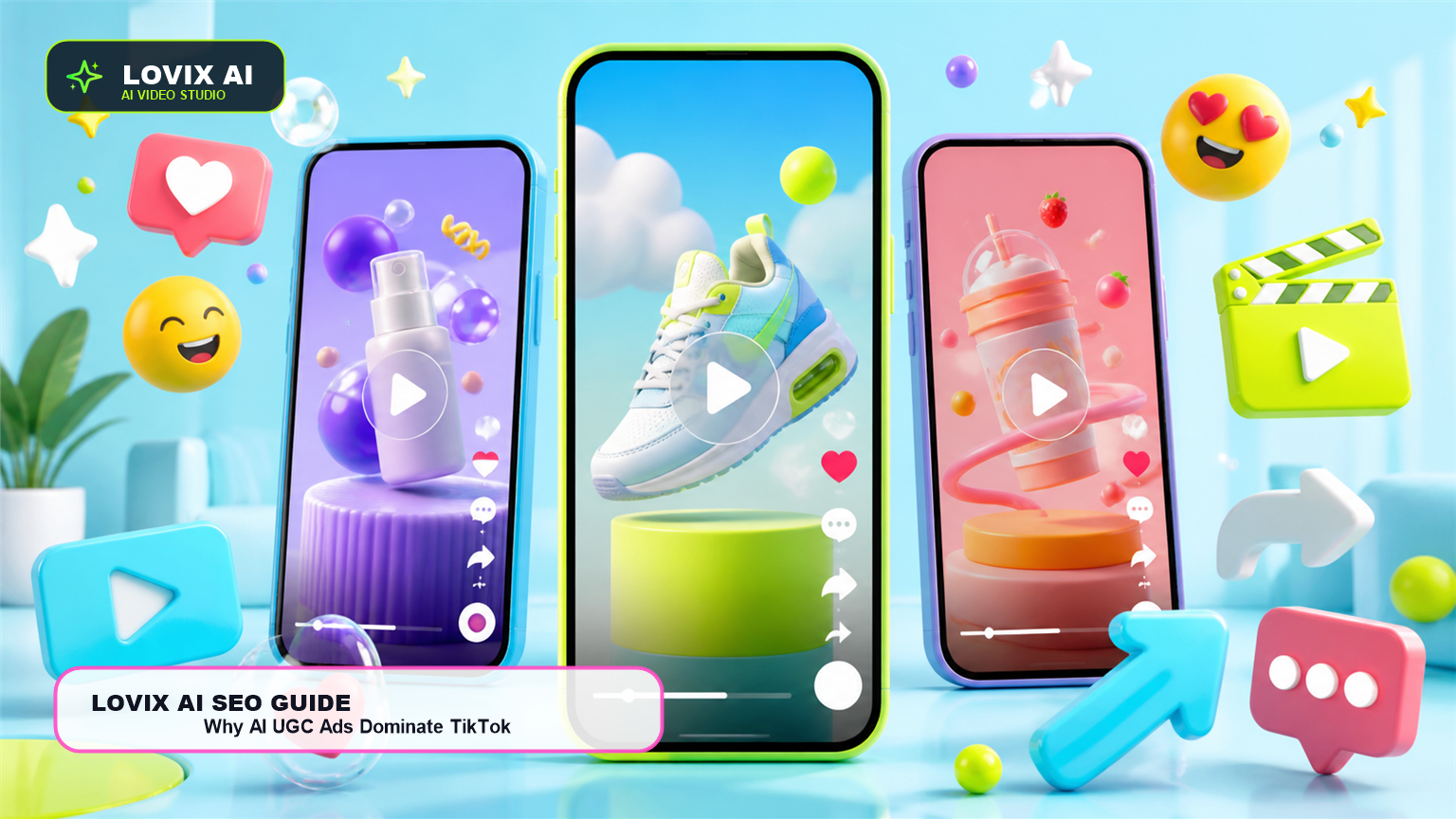 Why AI UGC ads dominate TikTok cover with vertical LOVIX AI video frames